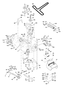 Mower Deck Diagram and Parts List for YTH1542XP (954567253-F)(2002-02) Husqvarna Lawn Tractor