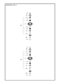 48/122cm Cutting Deck Diagram and Parts List for 122P5242012-2022  Husqvarna Lawn Tractor Accessories
