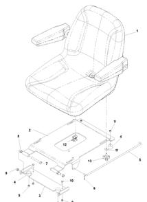 Part Location Diagram of 539108613 Husqvarna SEAT PAN