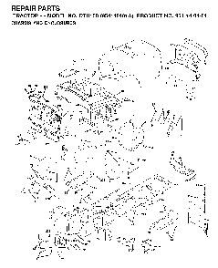 Chassis And Enclosures Diagram and Parts List for CTH150 (954140101A)(1999-10) Husqvarna Lawn Tractor