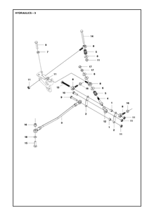 Hydraulics 2 Diagram and Parts List for P525  Husqvarna Lawn Mower