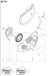 Page O Diagram and Parts List for 562XP  Husqvarna Chainsaw