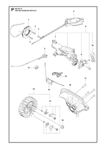 Handle Heated Diagram and Parts List for 592XP-XPG  Husqvarna Chainsaw