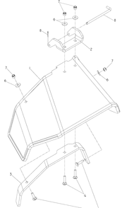 Debris Shield Diagram and Parts List for LZ6130 (968999675)(2007-12) Husqvarna Lawn Mower