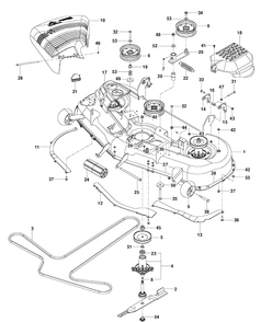 Mower Deck / Cutting Deck Diagram and Parts List for MZ54S (96733410100)(2016-12) Husqvarna Lawn Mower