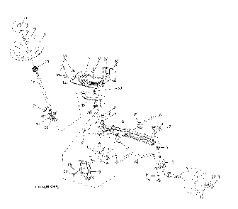 Steering Diagram and Parts List for YTH200TWIN (96041006302)(2009-10) Husqvarna Lawn Tractor