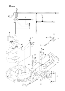Electrical Diagram and Parts List for R16 (965161601)(2010-07) Husqvarna Lawn Tractor
