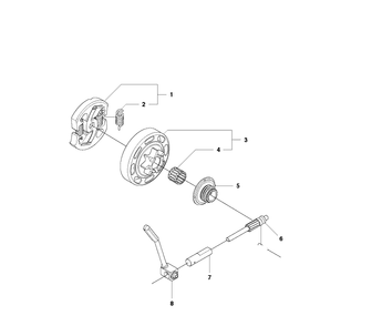 Clutch And Oil Pump Diagram and Parts List for 435 20102300001-20111800000 Husqvarna Chainsaw