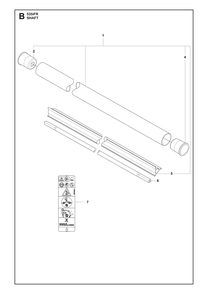 Shaft Diagram and Parts List for 535IFRBT  Husqvarna Brush Cutter