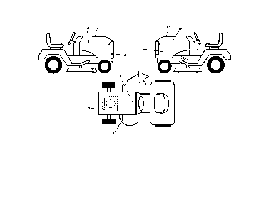 Decals Diagram and Parts List for YT42CS-502110  Husqvarna Lawn Tractor