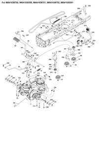 Drive 2 Diagram and Parts List for TS138  Husqvarna Lawn Tractor