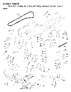Drive Diagram and Parts List for LT120 (HCLT120A, 954140047)(1998-01) Husqvarna Lawn Tractor