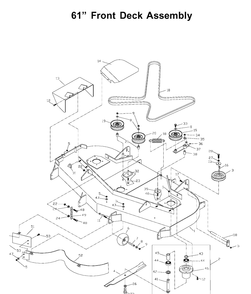61 Inch/155cm Cutting Deck Diagram and Parts List for ZTH6123 (968999203)(2002-10) Husqvarna Lawn Mower