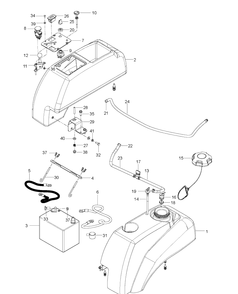 Ignition System Diagram and Parts List for MZ54 (96769610201)(2020-04) Husqvarna Lawn Mower