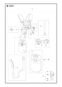 Harness Diagram and Parts List for 326LX 20091800001 & Above Husqvarna Trimmer