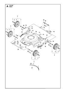 Mower Deck / Cutting Deck Diagram and Parts List for LB448I  Husqvarna Lawn Mower