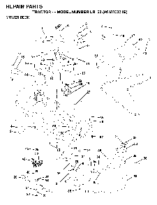 Mower Deck / Cutting Deck Diagram and Parts List for LR120 (954830051B)(1996-05) Husqvarna Lawn Tractor