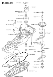 Gear Housing Diagram and Parts List for 323HD60 20062300001-20081400000 Husqvarna Hedge Trimmer