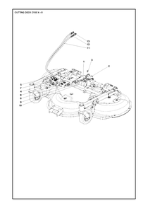 61-Inch/155cm Cutting Deck 8 Diagram and Parts List for C155X (967294101)(2019-09) Husqvarna Lawn Tractor Accessories