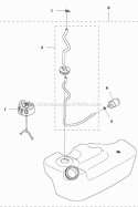 Fuel Tank Diagram and Parts List for 570BTS 2011-05 Husqvarna Leaf Blower / Vacuum