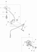 Ignition System Diagram and Parts List for 570BTS 2011-05 Husqvarna Leaf Blower / Vacuum