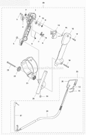 Throttle Controls Diagram and Parts List for 570BTS 2011-05 Husqvarna Leaf Blower / Vacuum