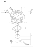 Page I Diagram and Parts List for 570EPA 570 EPA 2008-08 Husqvarna Chainsaw