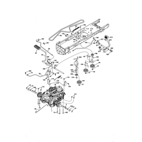 Drive Diagram and Parts List for 96045005500  Husqvarna Lawn Tractor