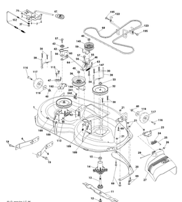 Mower Deck / Cutting Deck Diagram and Parts List for YTA19K42 (96048006800)(2013-09) Husqvarna Lawn Tractor