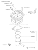 Part Location Diagram of 537328502 Husqvarna Piston 51 mm