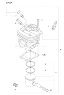 Part Location Diagram of 575257406 Husqvarna Cylider Assembly
