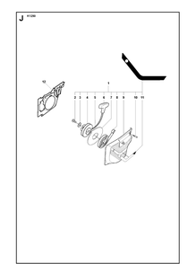 Starter Diagram and Parts List for K1250 2008-01 Husqvarna Lawn Tractor Accessories
