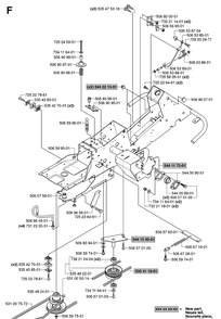 Chassis / Frame Diagram and Parts List for RIDER155AWD (965080001)(2006-01) Husqvarna Lawn Mower
