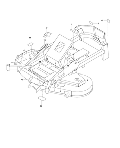 Decals Diagram and Parts List for MZ52 (967277404)(2013-08) Husqvarna Lawn Mower