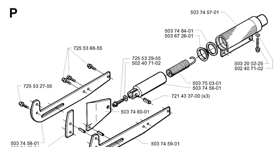 Cutting Equipment 2 Diagram and Parts List for 235P 19970500001-Current Husqvarna Pole Saw