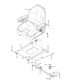 Seat Diagram and Parts List for P-ZT26BF (96661370102)(2012-06) Husqvarna Lawn Mower