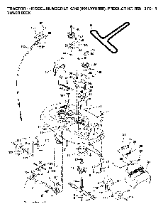 Mower Deck / Cutting Deck Diagram and Parts List for LT16542 (96013001900)(2006-02) Husqvarna Lawn Tractor