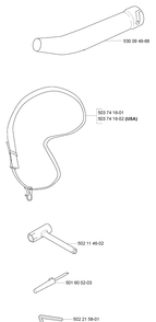 Accessories Diagram and Parts List for 225B 2006-09 Husqvarna Leaf Blower / Vacuum