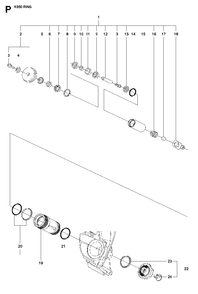Engagement Roller Cpl Diagram and Parts List for K950RING 2007-01 Husqvarna Circular Saw