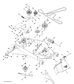 Mower Deck / Cutting Deck Diagram and Parts List for YTH24V48LS (96043012901)(2011-08) Husqvarna Lawn Tractor