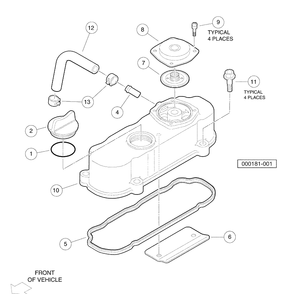 Head Cover Diagram and Parts List for HUV4420G 2006-11 Husqvarna Lawn Tractor