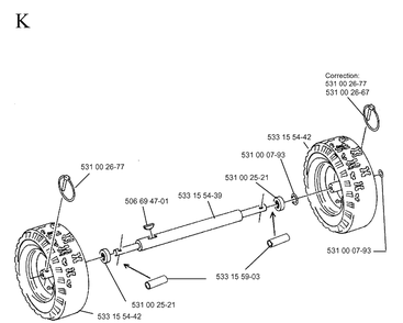 Wheels And Tires 2 Diagram and Parts List for 10-30  Husqvarna Snow Blower
