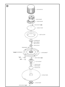 Blade Motor And Cutting Equipment Diagram and Parts List for 260ACX  Husqvarna Lawn Mower