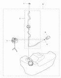 Fuel Tank Diagram and Parts List for 580BTS 2011-05 Husqvarna Leaf Blower / Vacuum