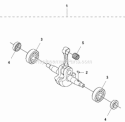 Crankshaft Diagram and Parts List for 580BTS 2011-05 Husqvarna Leaf Blower / Vacuum