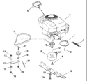 Page B Diagram and Parts List for 580BBC 580 BBC 2000-11 Husqvarna Lawn Mower