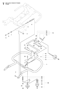 Frame Diagram and Parts List for RIDER175AWD (965105001)(2008-06) Husqvarna Lawn Mower