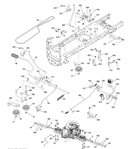 Drive Diagram and Parts List for TS148X (96043031200)(2020-06) Husqvarna Lawn Tractor