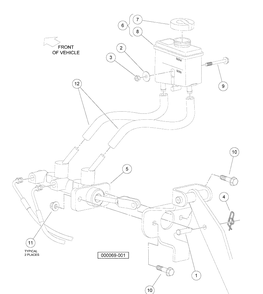 Master Cylinder Diagram and Parts List for HUV4420G 2006-11 Husqvarna Lawn Tractor