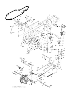 Drive Diagram and Parts List for CTH150 (96061018202)(2007-09) Husqvarna Lawn Tractor